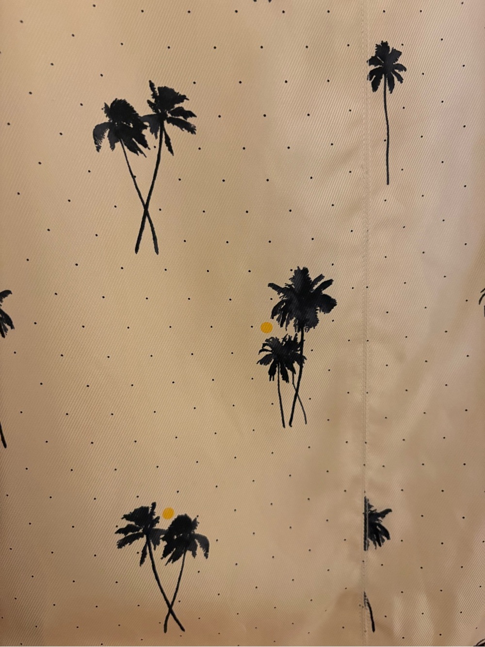 rag & bone Natalie Palm Tree Print Silk Shift Dress Cream Size 0 - Picture 5 of 5